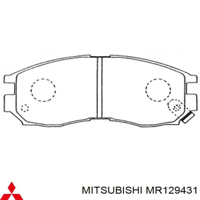 MR129431 Mitsubishi pastillas de freno delanteras