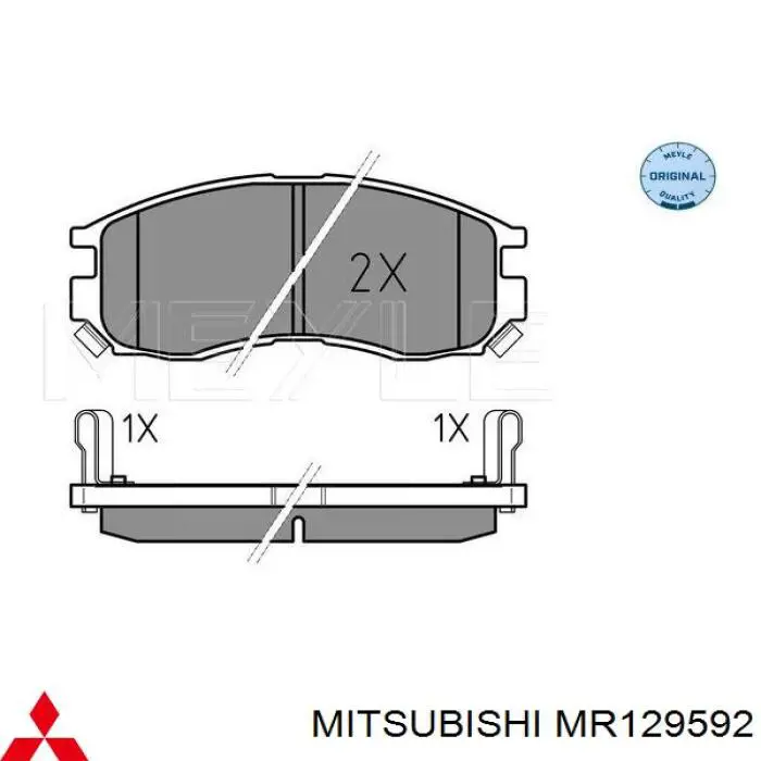 MR129592 Mitsubishi pastillas de freno delanteras