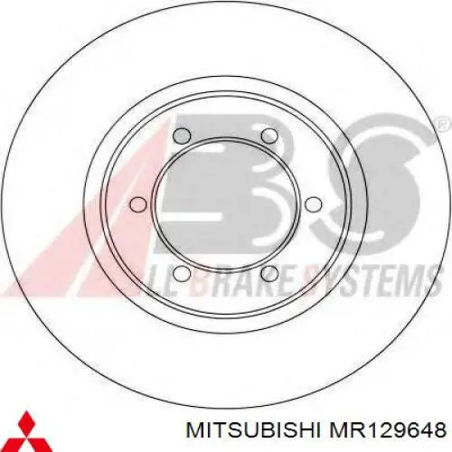 MR129648 Mitsubishi disco de freno delantero