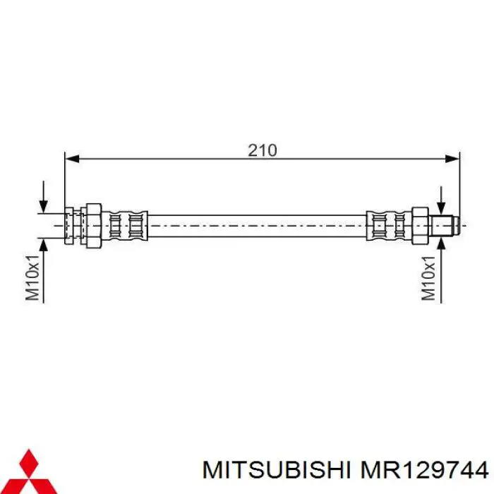 Latiguillos de freno delantero Mitsubishi MB238151 precio, desde 8,77 EUR