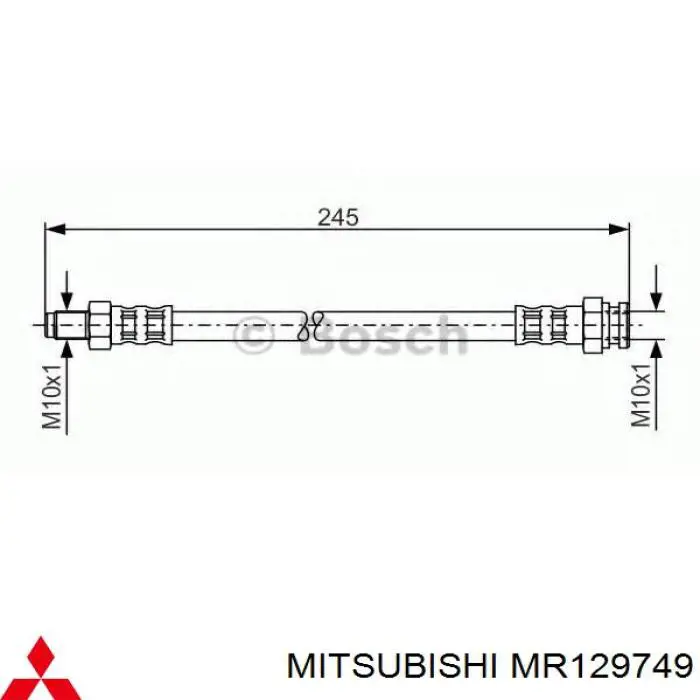 Latiguillos de freno delantero Mitsubishi MR129749 precio, desde 12,30 EUR