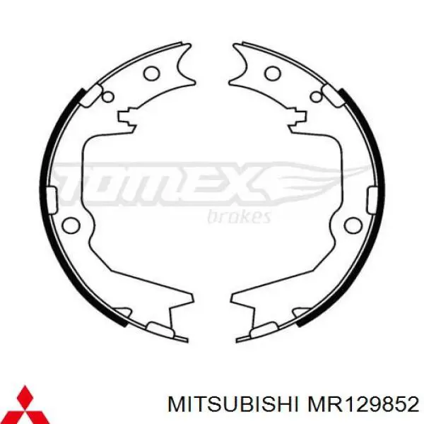 MR129852 Mitsubishi zapatas de frenos de tambor traseras