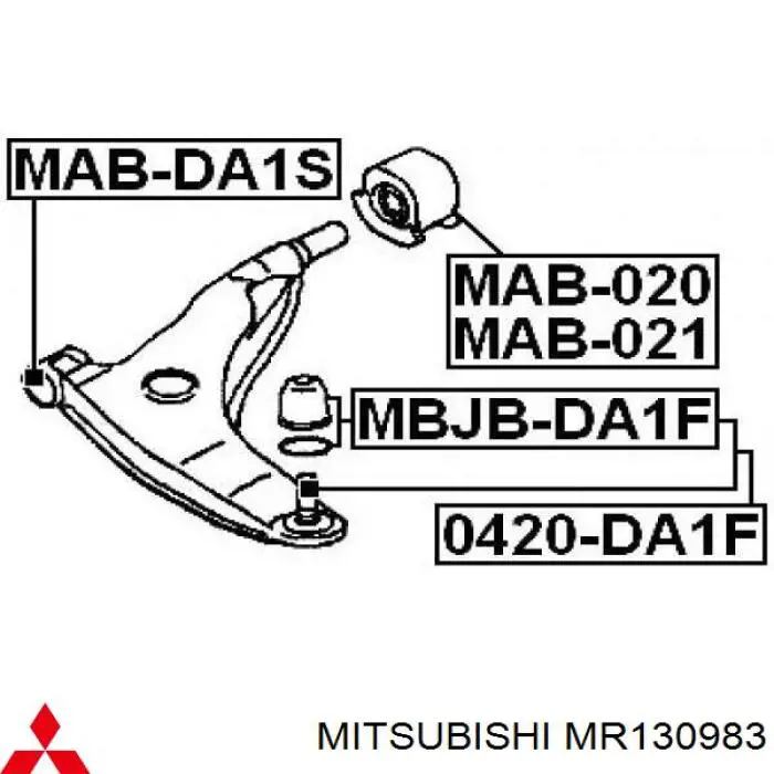 Silentblock de brazo de suspensión Mitsubishi MR130983 precio, desde 7,23 EUR