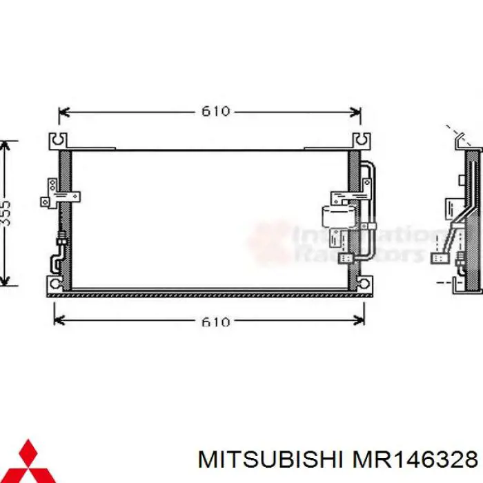 MMR146525 Mitsubishi radiador