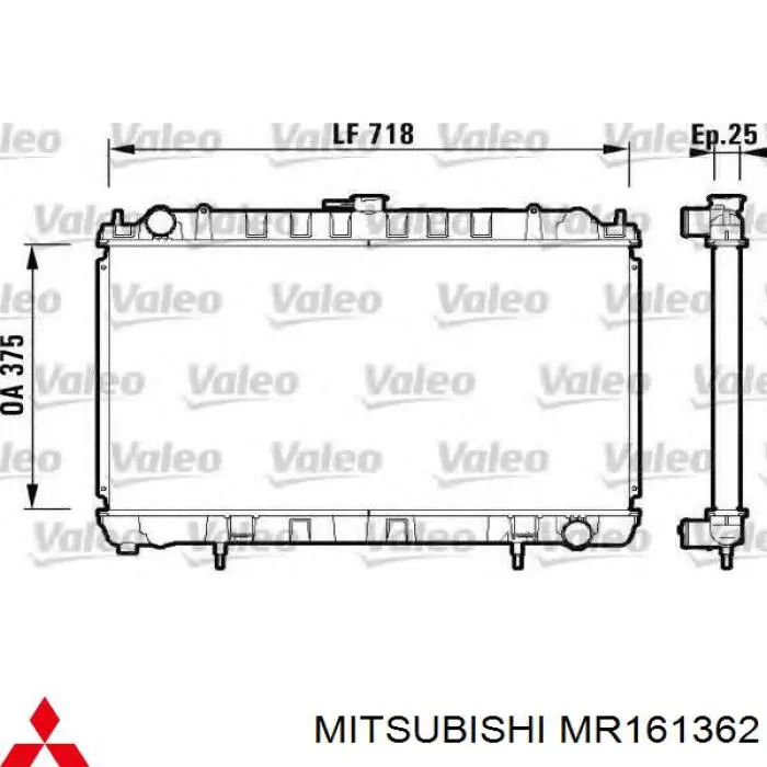 MR161362 Mitsubishi radiador