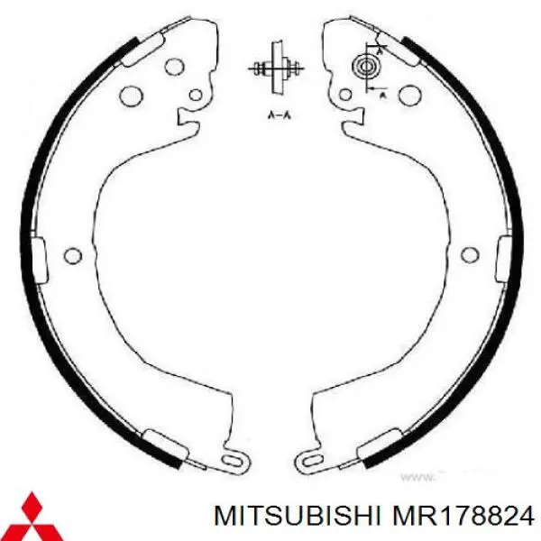 MR178824 Mitsubishi zapatas de frenos de tambor traseras