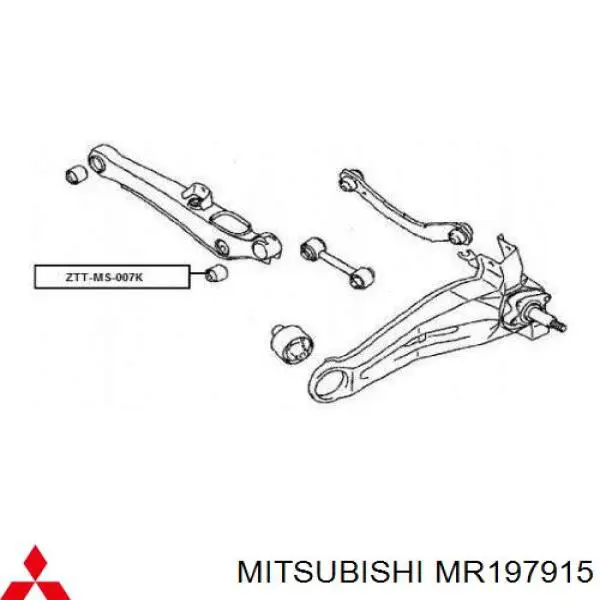Buje exterior del brazo transversal trasero Mitsubishi MR197915 precio, desde 9,12 EUR
