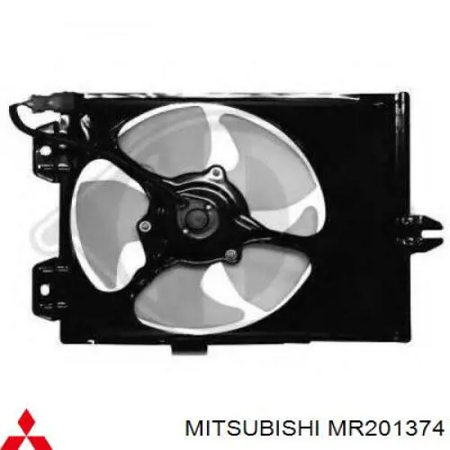MR201374 Mitsubishi difusor de radiador, aire acondicionado, completo con motor y rodete