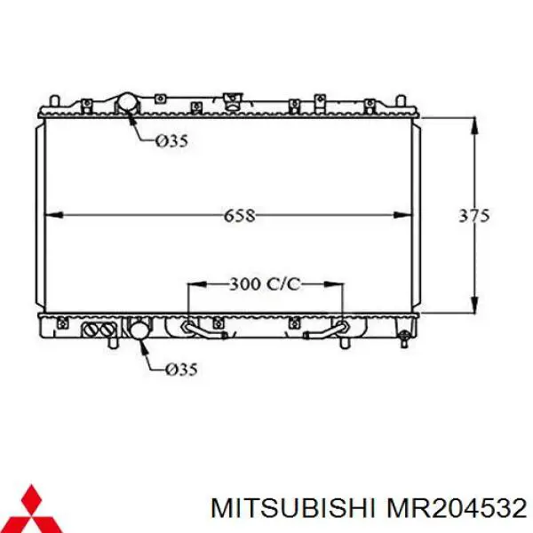 MR204532 Mitsubishi radiador