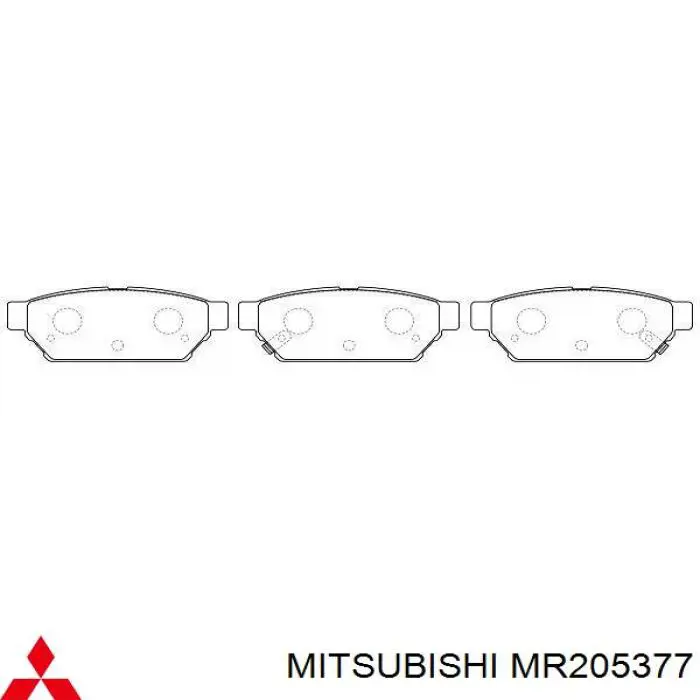 MR205377 Mitsubishi pastillas de freno traseras