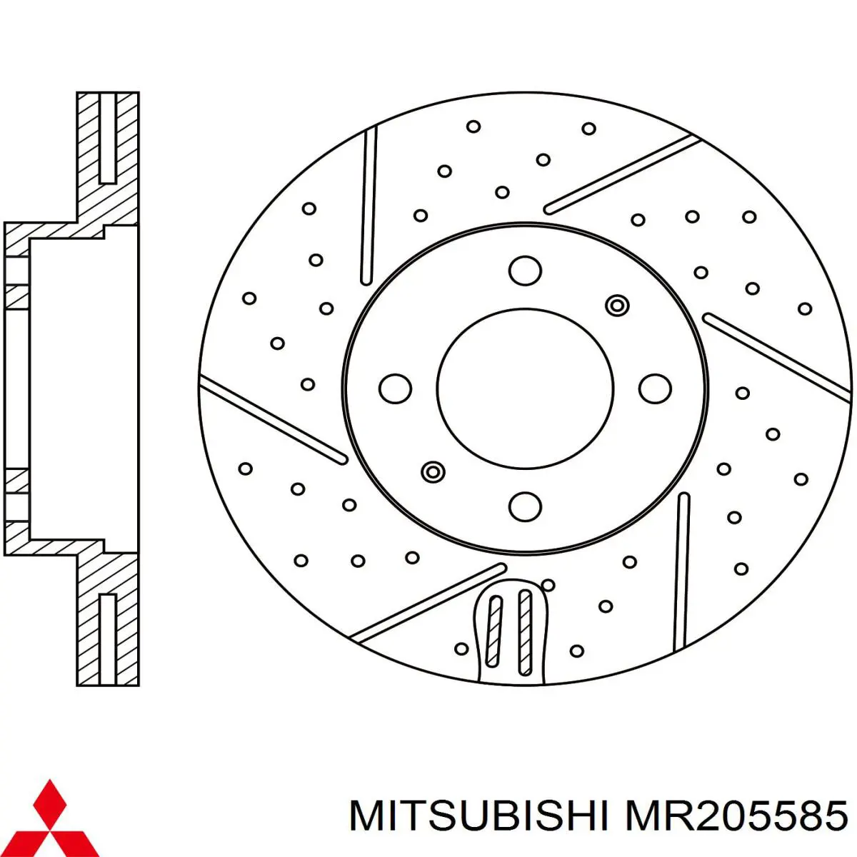 Freno de disco delantero Mitsubishi Galant 8 EA