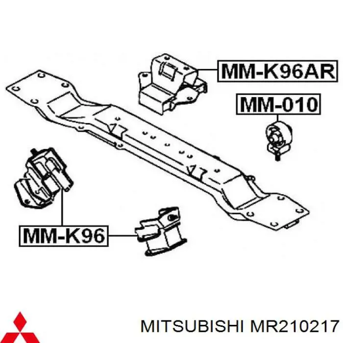 ADC480124 Blue Print soporte de motor trasero