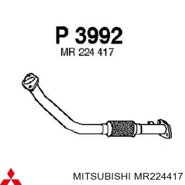 MR224417 Mitsubishi tubo de admisión del silenciador de escape delantero