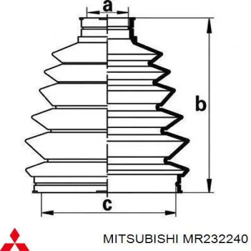 Comprar MR232240 Mitsubishi Fuelle de palier delantero exterior