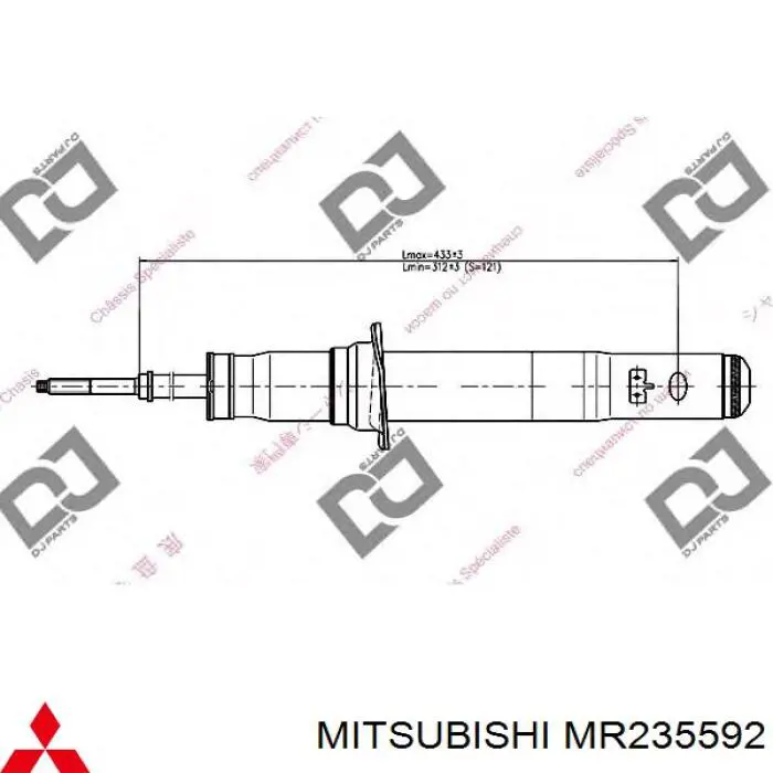 MR235592 Mitsubishi amortiguador delantero
