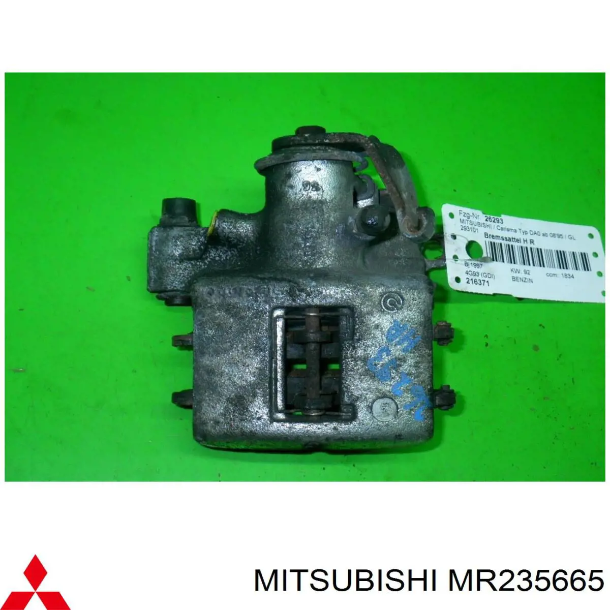 MB534395 Mitsubishi pinza de freno trasero derecho