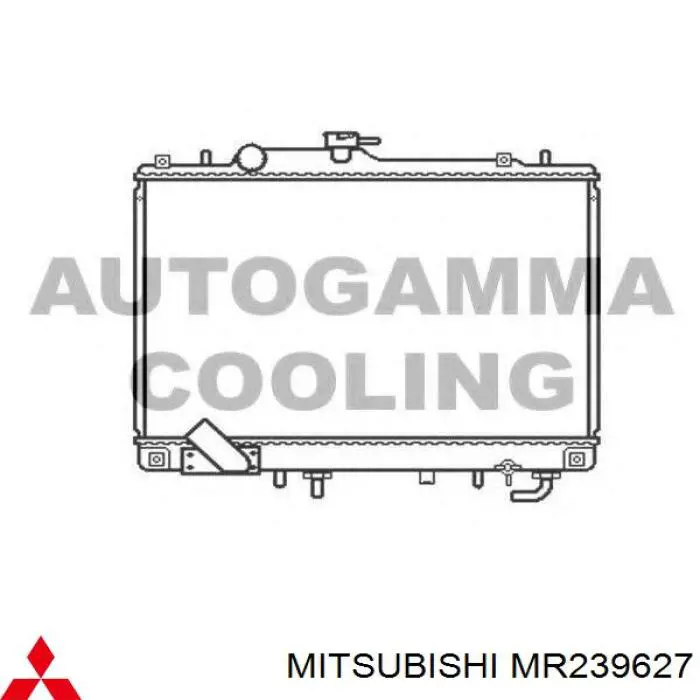 MR239627 Mitsubishi radiador refrigeración del motor