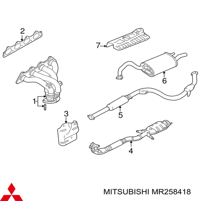 MR258418 Mitsubishi colector de escape