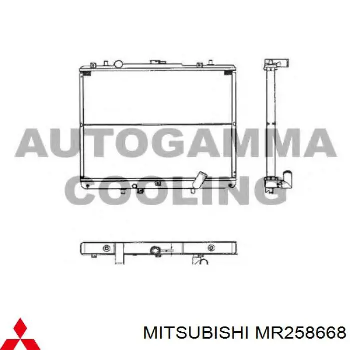 MR258668 Mitsubishi radiador refrigeración del motor