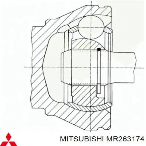 MR263174 Mitsubishi junta homocinética interior delantera derecha