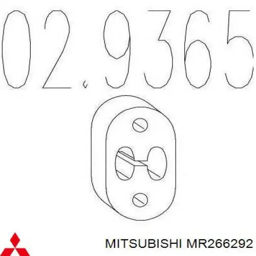 MR266292 Mitsubishi soporte escape