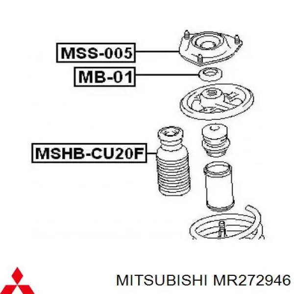 MR272946 Mitsubishi Rodamiento, copela amortiguador delantero