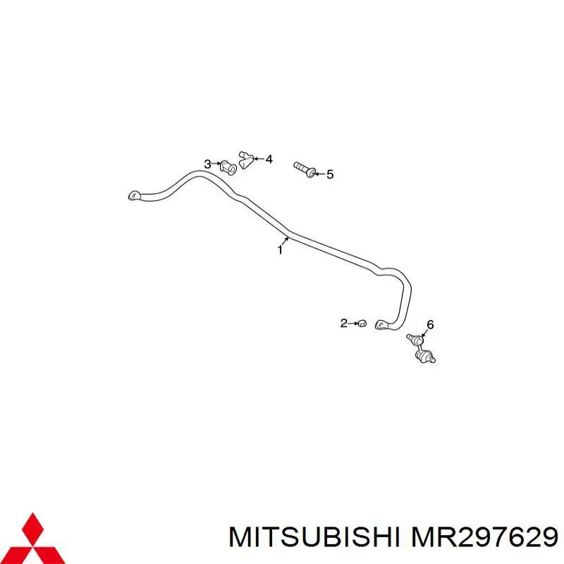 MR297629 Mitsubishi casquillo de barra estabilizadora trasera