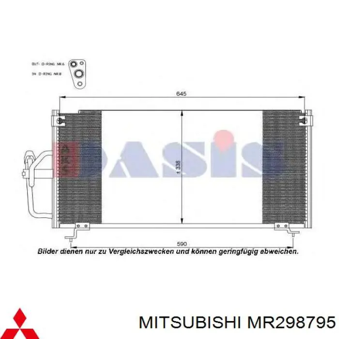 MR298795 Mitsubishi condensador aire acondicionado