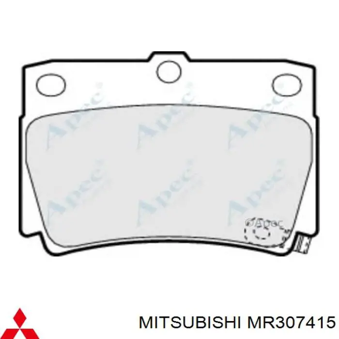 Comprar MR307415 Mitsubishi Pastillas de freno traseras