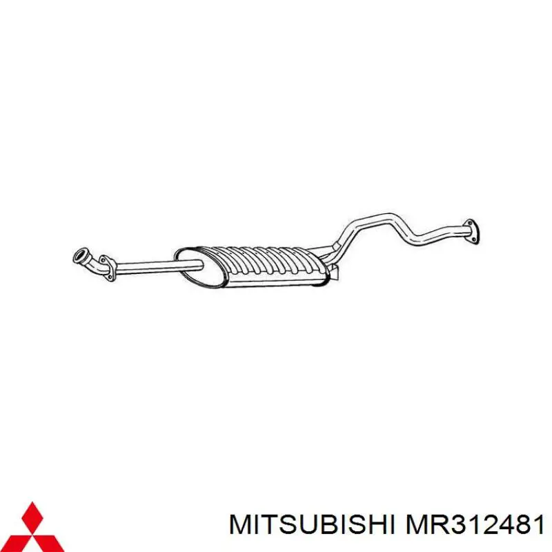 MR312481 Mitsubishi silenciador del medio