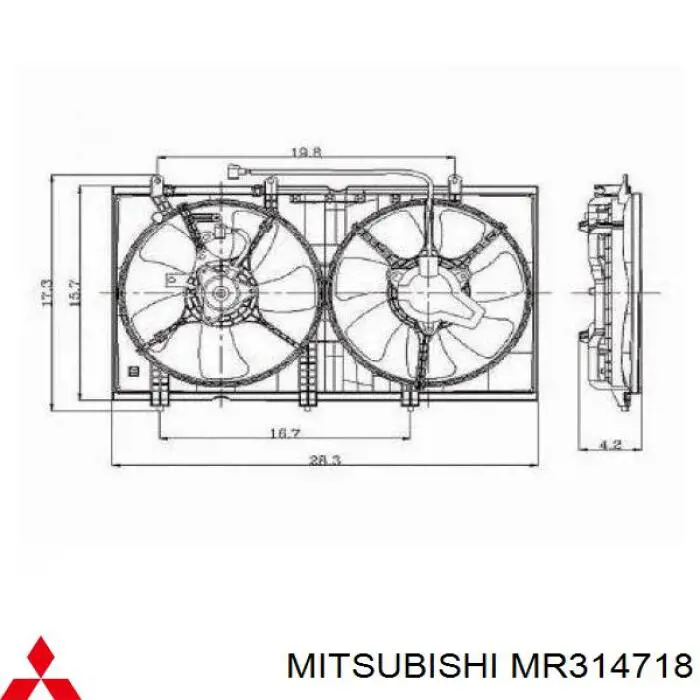 Comprar MR314718 Mitsubishi Motor ventilador del radiador