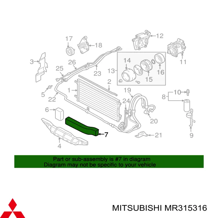  Mitsubishi MR315316 precio, desde  