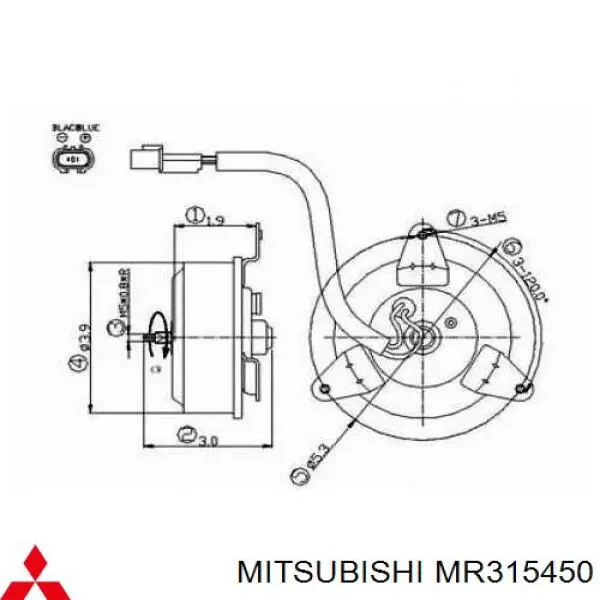 MR315450 Mitsubishi motor de ventilador aire acondicionado