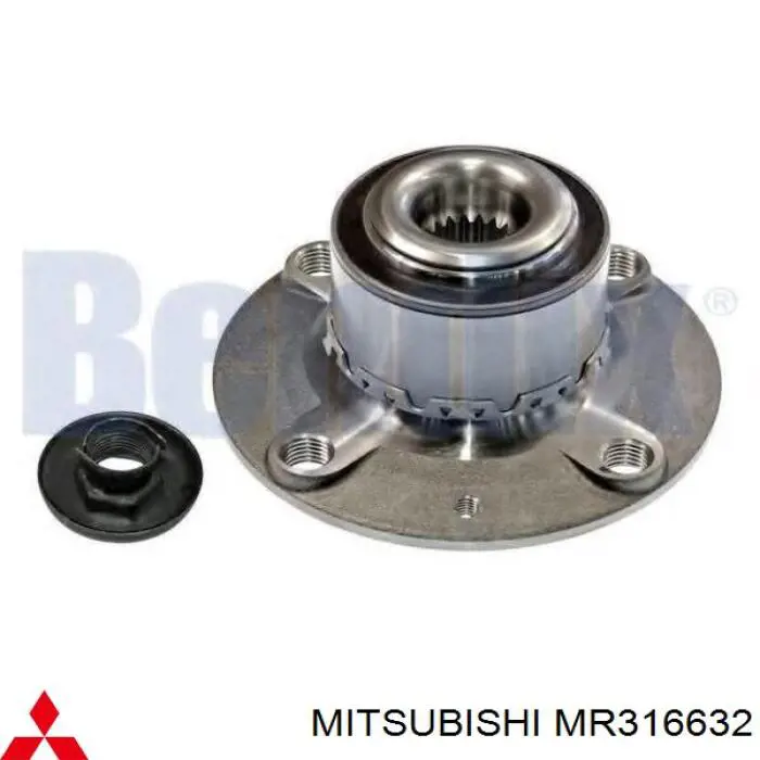 MR316632 Mitsubishi cubo de rueda trasero