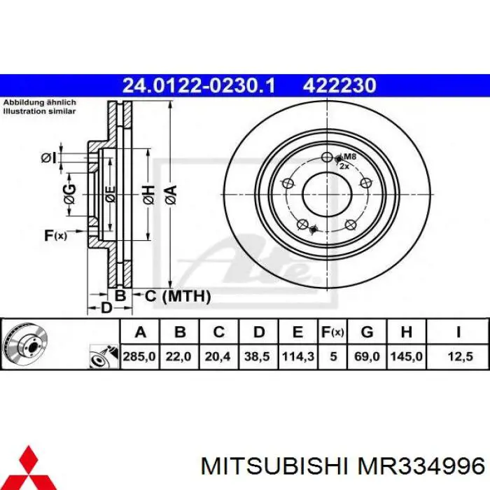 Frenos delanteros Mitsubishi MR334996 precio, desde 56,18 EUR