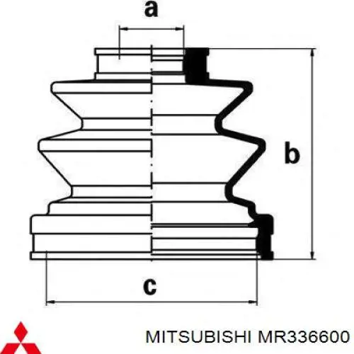 MR336600 Mitsubishi fuelle, árbol de transmisión delantero interior