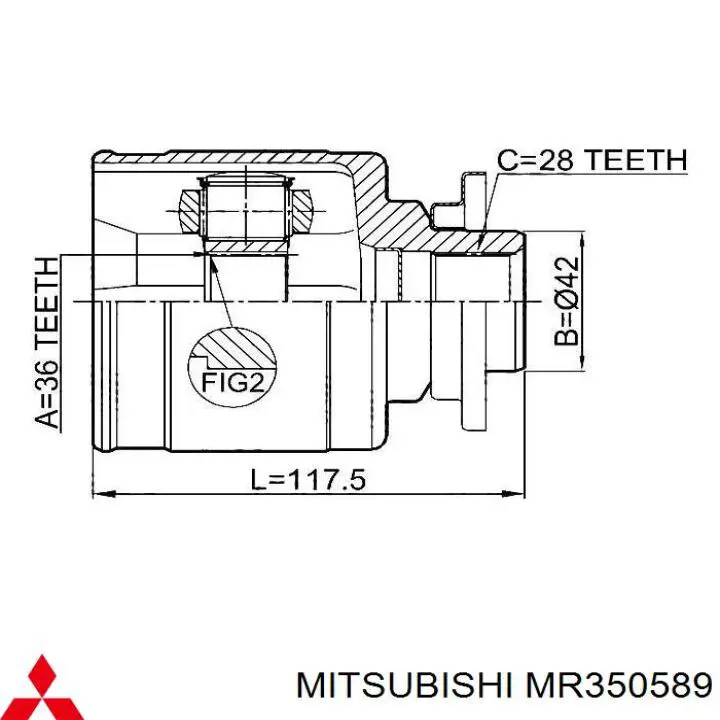 Fuelle, árbol de transmisión delantero interior Toyota Celica T16