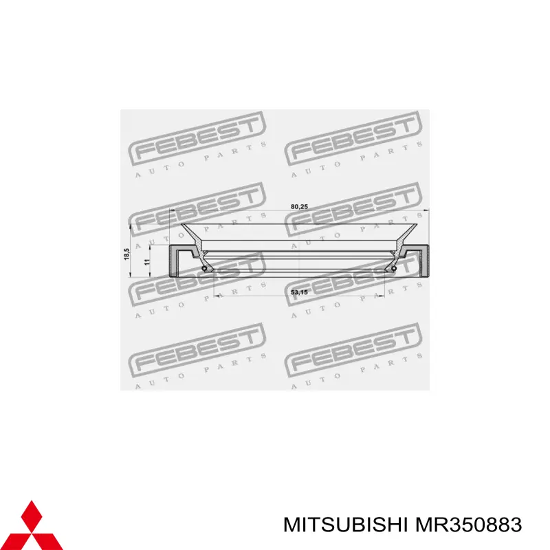Retén interior del semieje trasero Mitsubishi MR350883 precio, desde 8,74 EUR