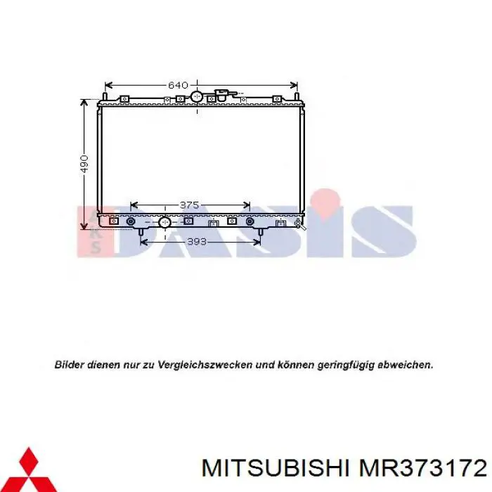 Comprar MR373172 Mitsubishi Radiador de auto