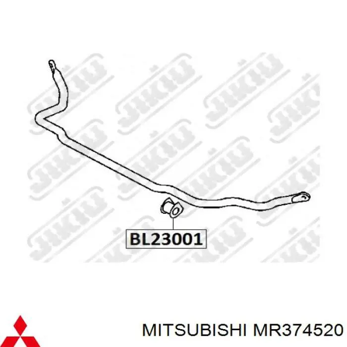 Buje de barra estabilizadora delantera Mitsubishi MR374520 precio, desde 3,67 EUR