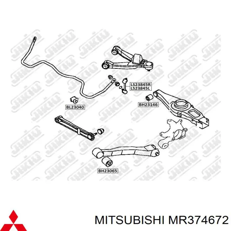 Buje del brazo inferior trasero Mitsubishi MR374672 precio, desde 9,00 EUR