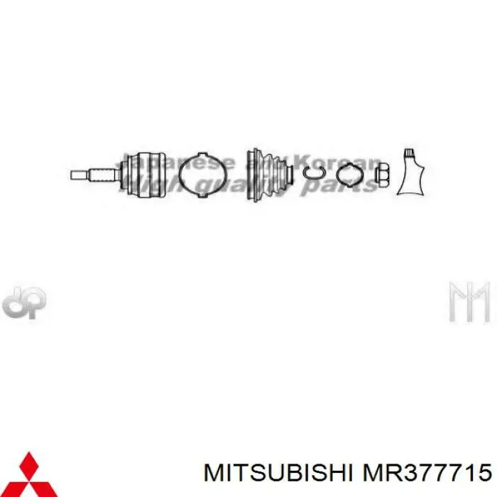 Semieje delantero izquierdo Mitsubishi MR377715 precio, desde 88,64 EUR