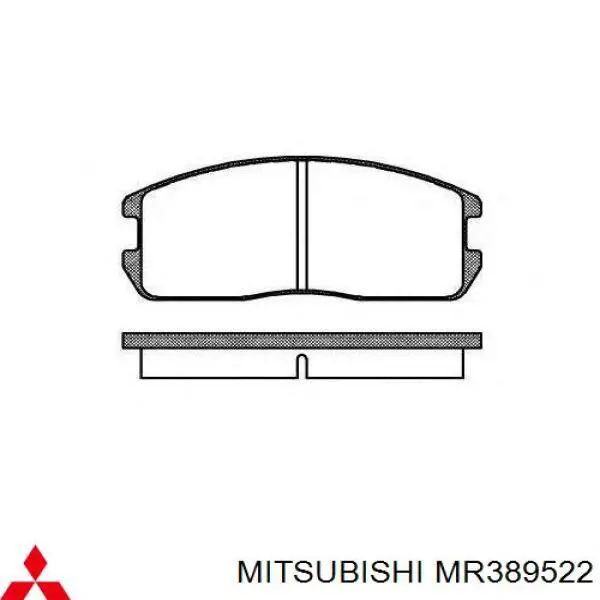 MR389522 Mitsubishi pastillas de freno delanteras