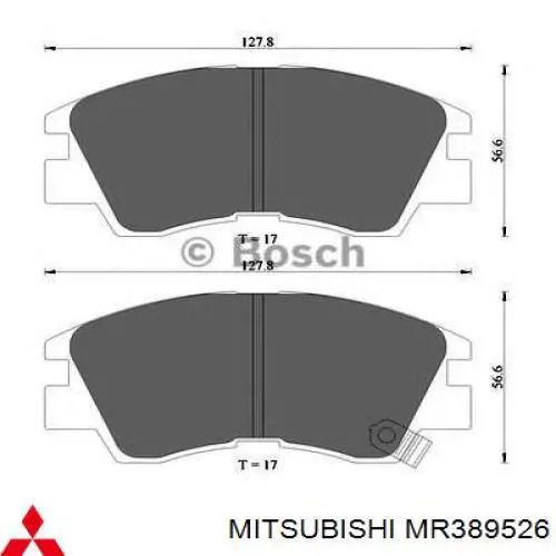 Comprar MR389526 Mitsubishi Pastillas delanteras de freno