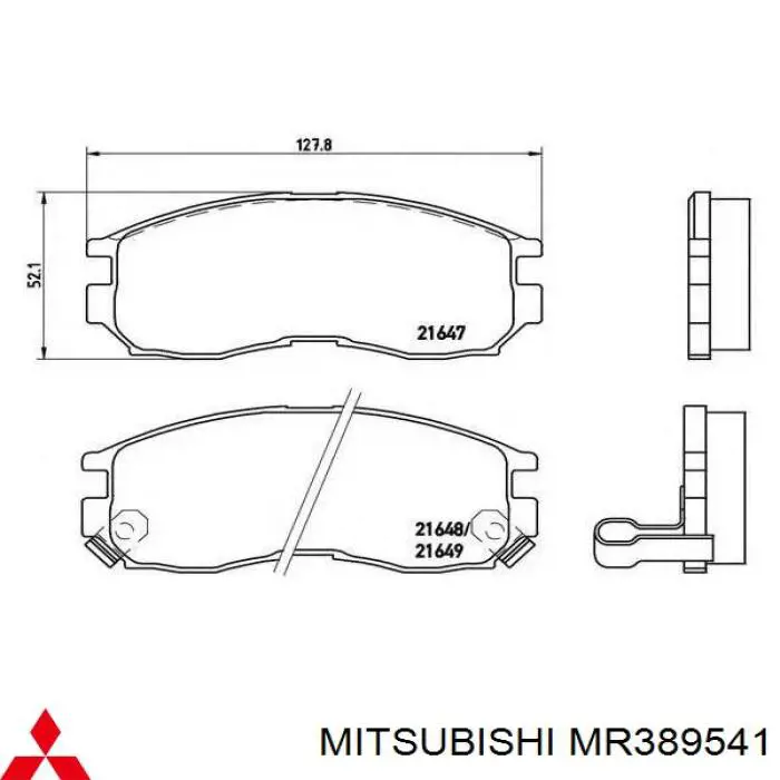 MR389541 Mitsubishi pastillas de freno delanteras