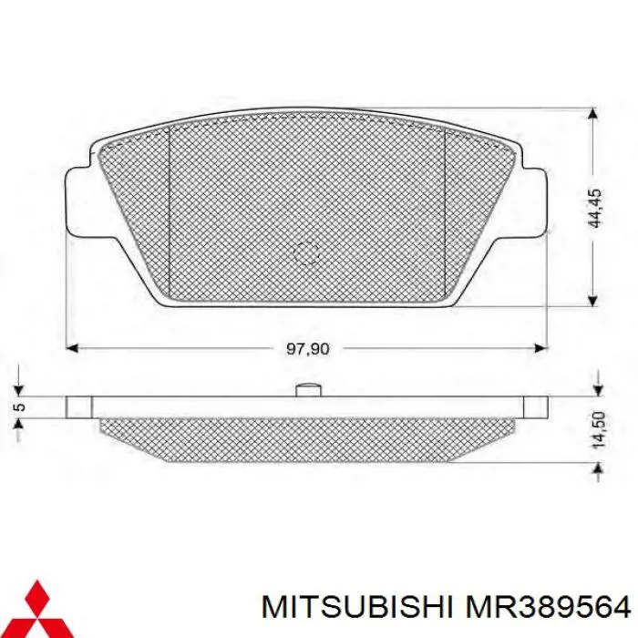 Comprar MR389564 Mitsubishi Pastillas de freno traseras