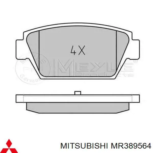 Pastillas traseras de freno Mitsubishi MR389564 precio, desde 14,58 EUR