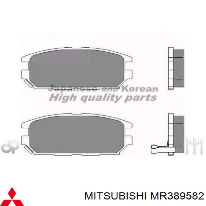 Pastillas traseras de freno Mitsubishi MR389582 precio, desde 22,63 EUR
