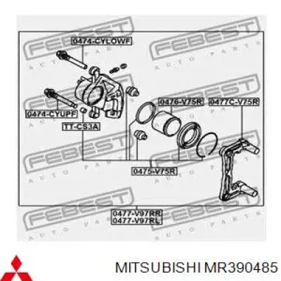 Comprar MR390485 Mitsubishi Émbolo de la pinza de freno trasera