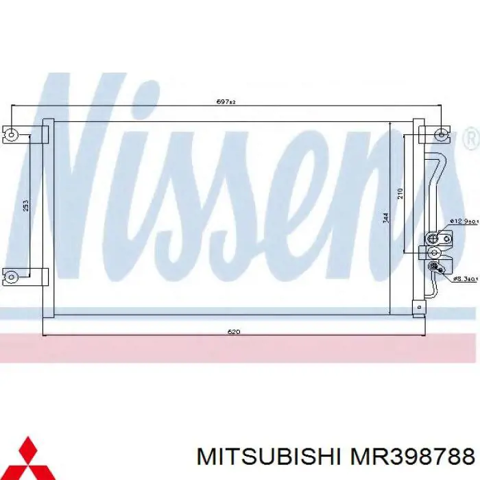 MR398788 Mitsubishi condensador aire acondicionado